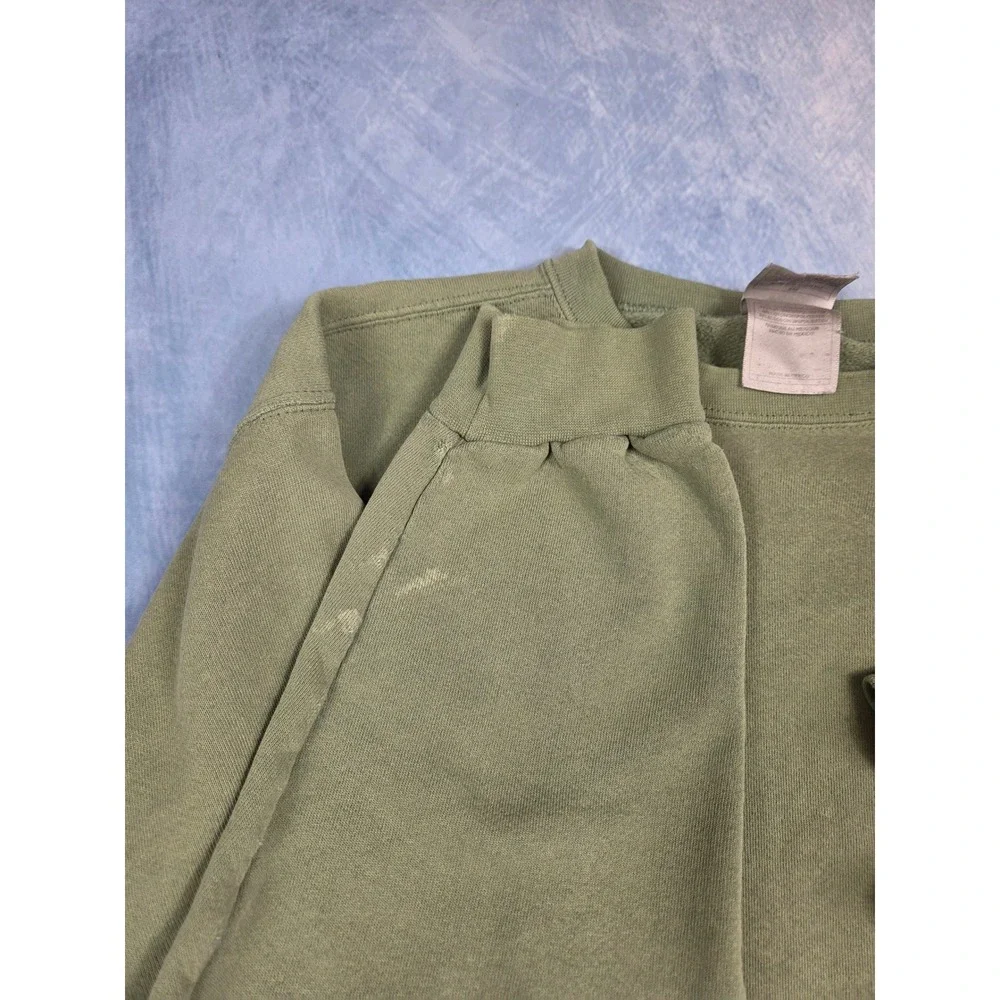 Vintage Nike Mini Swoosh Men's Sweatshirt L Sage Green Crewneck Y2K Fleece
